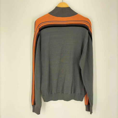 バクラック BACHRACH シルクコットン ジップアップ ニット カーディガン メンズ import:XL