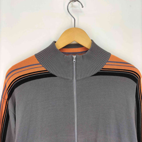 バクラック BACHRACH シルクコットン ジップアップ ニット カーディガン メンズ import:XL