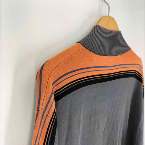 バクラック BACHRACH シルクコットン ジップアップ ニット カーディガン メンズ import:XL
