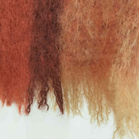 CLEN CREE モヘア マフラー チェック柄 メンズ