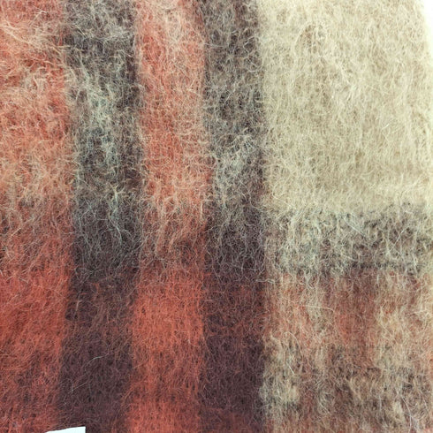 CLEN CREE モヘア マフラー チェック柄 メンズ