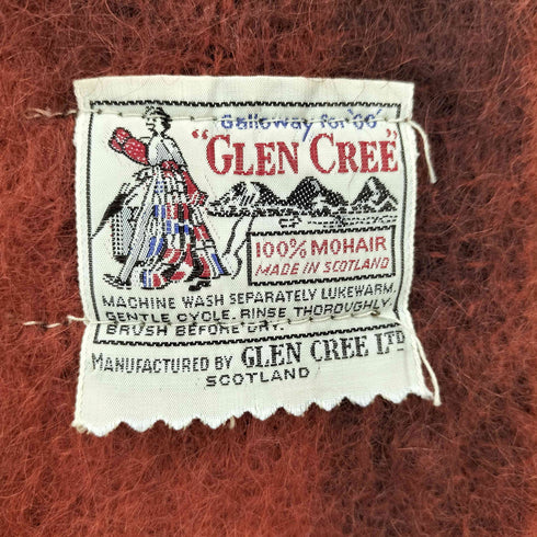 CLEN CREE モヘア マフラー チェック柄 メンズ