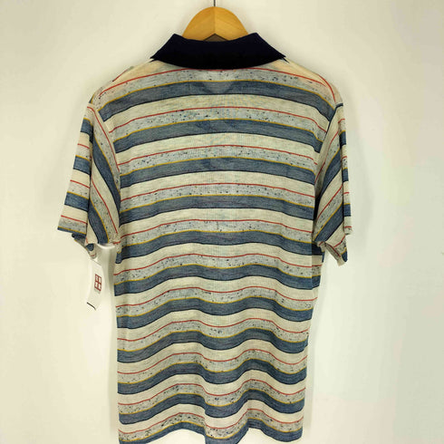 ORO Golden Threads 70-80S シースルー ボーダー S/S ポロシャツ VINTAGE メンズ import:XL