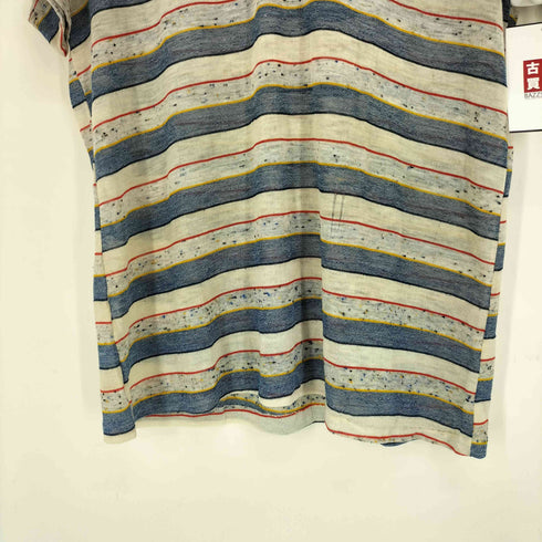 ORO Golden Threads 70-80S シースルー ボーダー S/S ポロシャツ VINTAGE メンズ import:XL