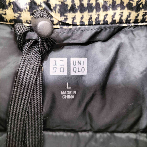 ユニクロ UNIQLO グレンチェック ウルトラライドダウンコート レディース JPN:L