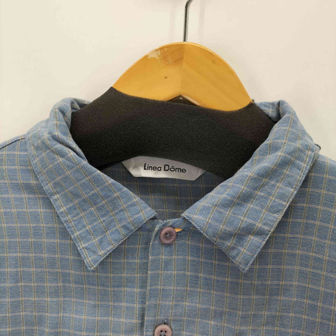 LINEA DOME 韓国製 レーヨン S/S チェックシャツ メンズ import:L