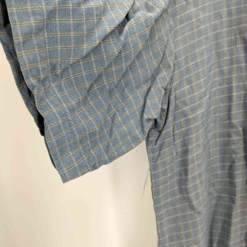 LINEA DOME 韓国製 レーヨン S/S チェックシャツ メンズ import:L