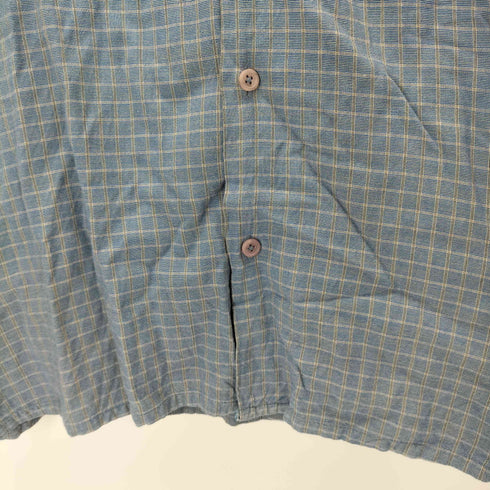LINEA DOME 韓国製 レーヨン S/S チェックシャツ メンズ import:L