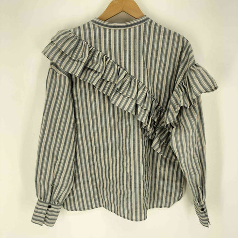 ビームスハート BEAMS HEART 25SS ストライプ フリル ブラウス レディース ONE SIZE