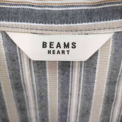ビームスハート BEAMS HEART 25SS ストライプ フリル ブラウス レディース ONE SIZE