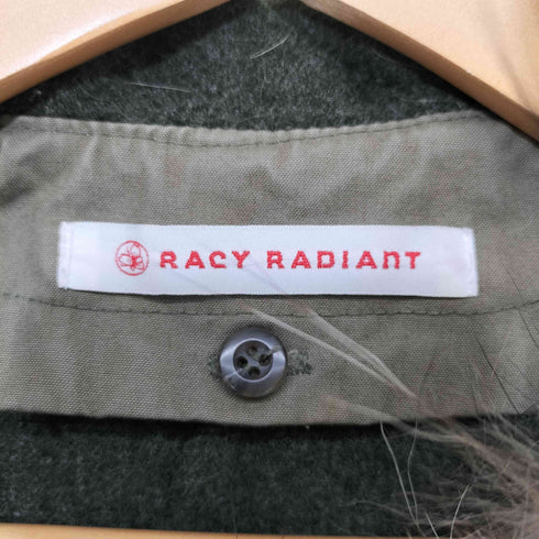 RACY RADIANT チャイニーズラクーンファー ライナー付 ミリタリーコート レディース