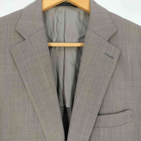 ダーバン DURBAN SUPER 130'S WOOL AND SILK 600 千鳥格子 2Bテーラードジャケット メンズ 94A6