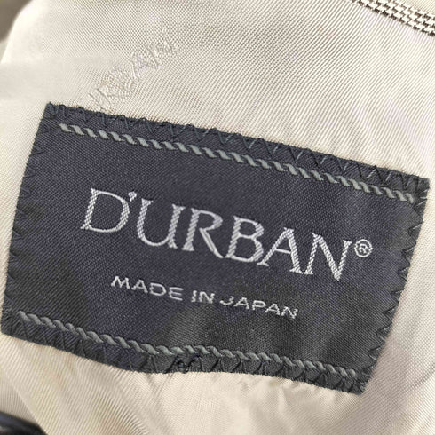 ダーバン DURBAN SUPER 130'S WOOL AND SILK 600 千鳥格子 2Bテーラードジャケット メンズ 94A6