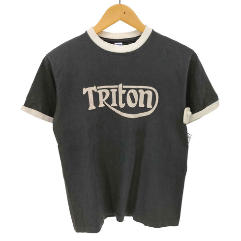 ウエアハウス WAREHOUSE DUBBLE WORKS TRITON フロント ロゴ リンガー Tシャツ メンズ JPN:S