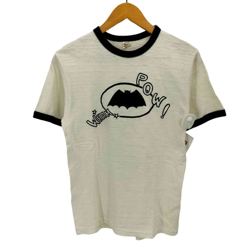ウエアハウス WAREHOUSE キャラクター フロント フロッキー プリント ロゴ リンガー Tシャツ メンズ JPN:S