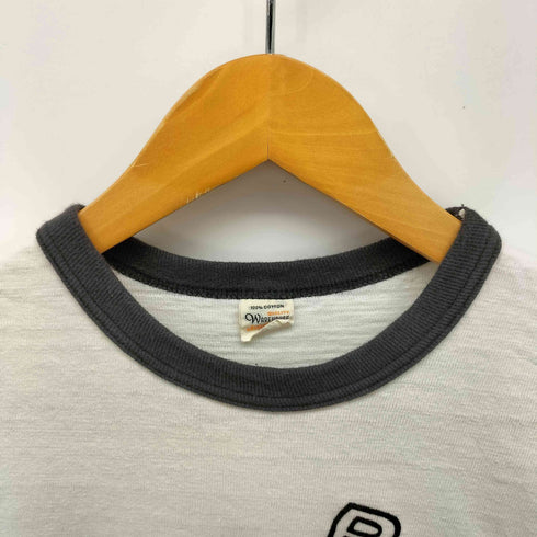 ウエアハウス WAREHOUSE キャラクター フロント フロッキー プリント ロゴ リンガー Tシャツ メンズ JPN:S