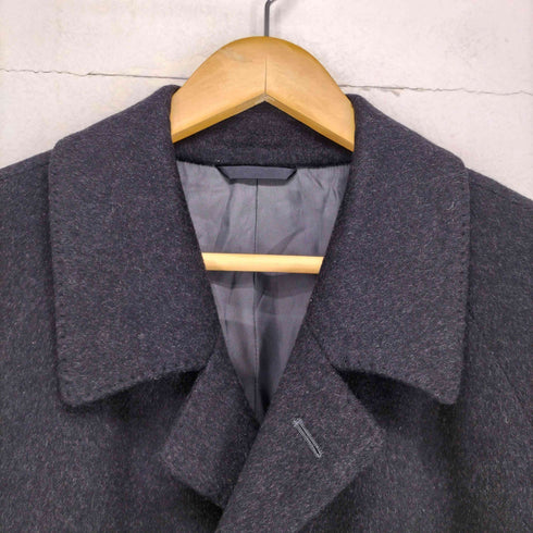 pure cashmere カシミヤ100比翼ステンカラーコート メンズ 88