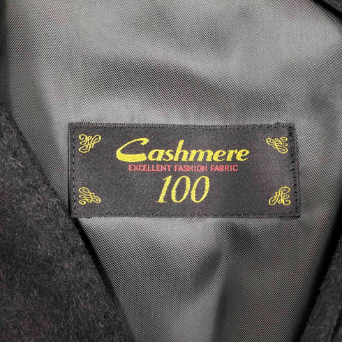 pure cashmere カシミヤ100比翼ステンカラーコート メンズ 88