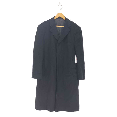 pure cashmere カシミヤ100比翼ステンカラーコート メンズ S