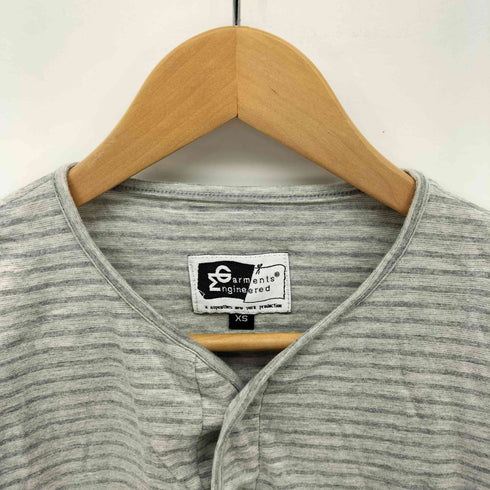 エンジニアードガーメンツ Engineered Garments 旧タグ ヘンリーネック ボーダー S/S カットソー メンズ JPN:XS