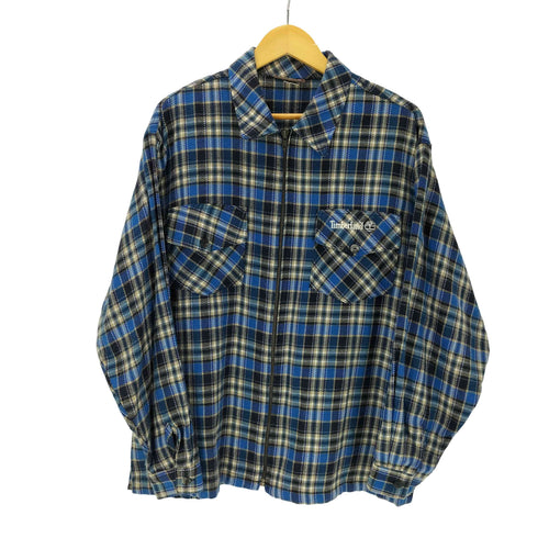 ティンバーランド Timberland 90S WEATHERGEAR コットン フランネル ジップアップ シャツ ジャケット メンズ