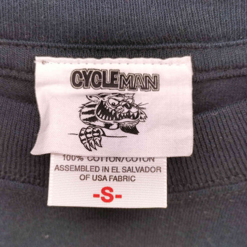 CYCLEMAN BOOKS 00S ANVIL ボディ ロゴ 両面 プリント S/S クルーネック Tシャツ メンズ JPN:S