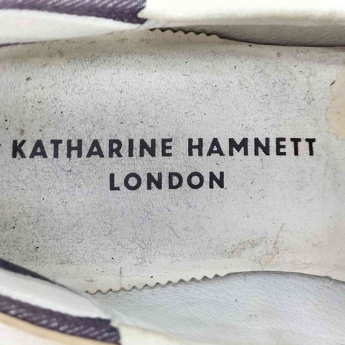 キャサリンハムネットロンドン KATHARINE HAMNETT LONDON バイカラー レザー スリッポン ドライビング シューズ メンズ 25