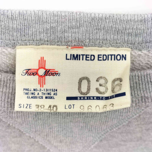 トゥームーン two moon LIMITED EDITION 前V クルーネック スウェット S/S Tシャツ メンズ 38-40