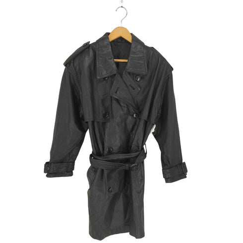 cow leather レザートレンチコート レディース