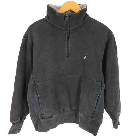 ノーティカ NAUTICA ロゴ刺繍 ハーフジップ プルオーバー スウェット メンズ import:S