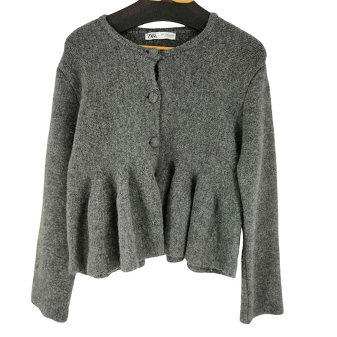 ザラ ZARA PEPLUM KNIT CARDIGAN レディース US M
