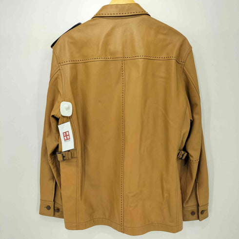 commming man エポレット 羊革 ラムレザー トラッカージャケット メンズ JPN:M