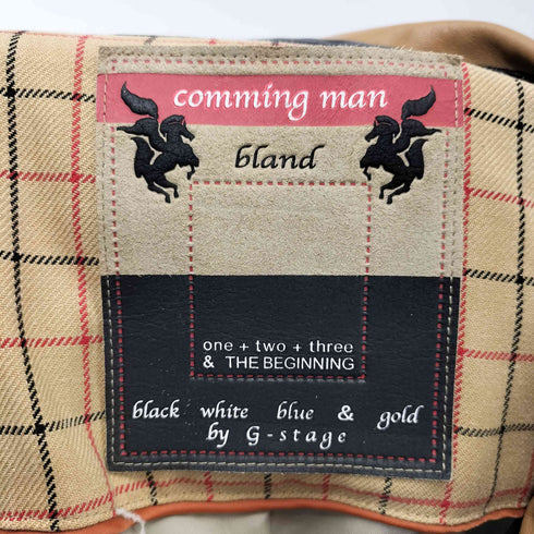 commming man エポレット 羊革 ラムレザー トラッカージャケット メンズ JPN:M