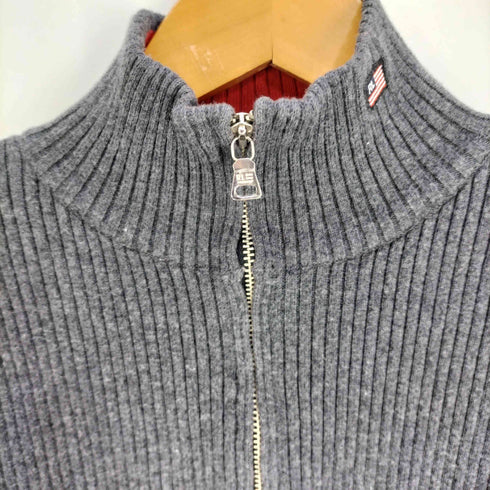 ポロジーンズ RL POLO JEANS CO. 細畝 ハーフジップ モックネック ニット レディース import:M