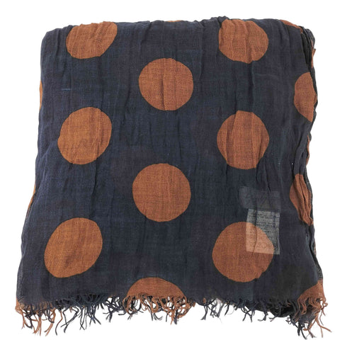 ヨウジヤマモトプールオム Yohji Yamamoto POUR HOMME 15AW ポルカドット柄 レーヨンシルク混 ストール メンズ