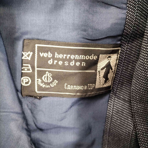 veb herrenmode 70-80s ユーロ 国営工場 ストライプ2Bジャケット メンズ 170-96-82