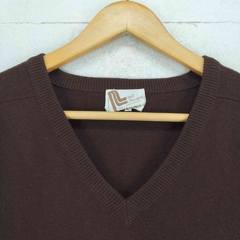 Neil Norman pure cashmere 2-PLYカシミヤVネックニット セーター メンズ import:L
