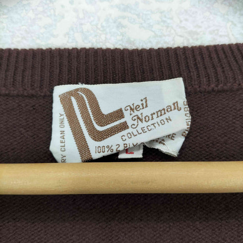 Neil Norman pure cashmere 2-PLYカシミヤVネックニット セーター メンズ import:L