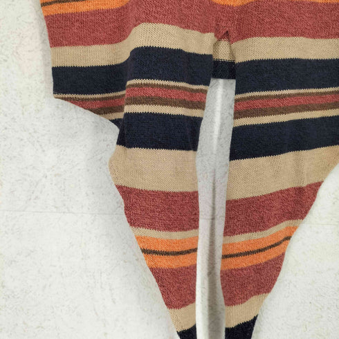 エンポリオアルマーニ EMPORIO ARMANI リネン混ボーダー柄ノースリーブデザインニット レディース 42