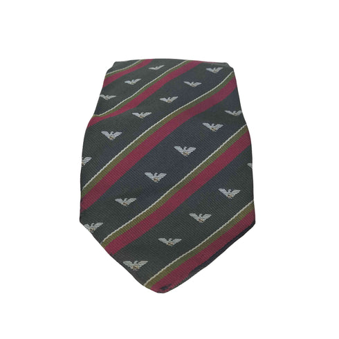 エンポリオアルマーニ EMPORIO ARMANI ロゴデザインシルクネクタイ メンズ