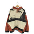 UNVESNO two joint autumn and winter printing tide brand loose plus fleece hooded sweater メンズ 3L