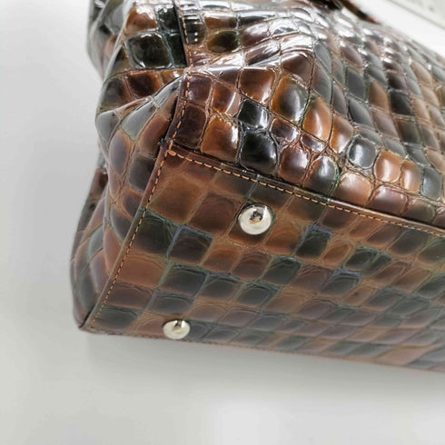 COCCO FIORE エナメルクロコハンドバッグ y2k レディース