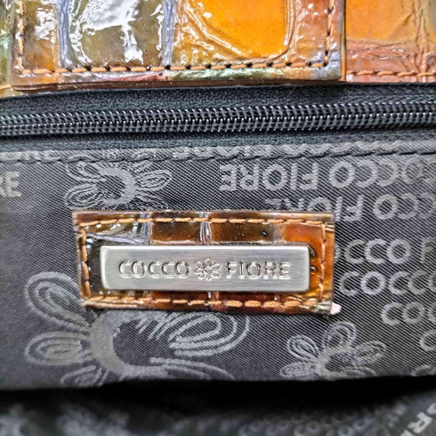 COCCO FIORE エナメルクロコハンドバッグ y2k レディース