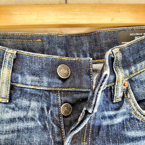 ディーゼル DIESEL D-Fining ビッグパッチ ダメージ加工テーパードデニムパンツ レディース US:26-27