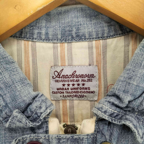 アナクロノーム Anachronorm ハーフジップダンガリーシャツ メンズ JPN:1