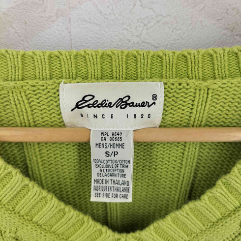 エディーバウアー Eddie Bauer 90S コットン Vネック ニット メンズ S