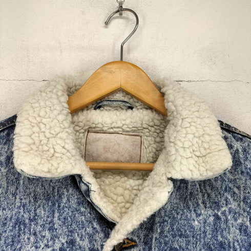 裏ボアケミカルウォッシュデニムジャケット メンズ