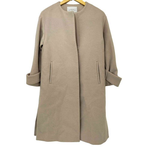 ユナイテッドアローズグリーンレーベルリラクシング UNITED ARROWS green label relaxing FFC アンゴラビーバー スリット ノーカラー コート レディース JPN:34