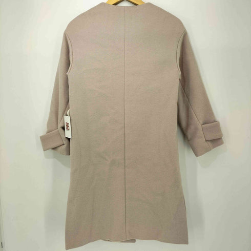 ユナイテッドアローズグリーンレーベルリラクシング UNITED ARROWS green label relaxing FFC アンゴラビーバー スリット ノーカラー コート レディース JPN:34