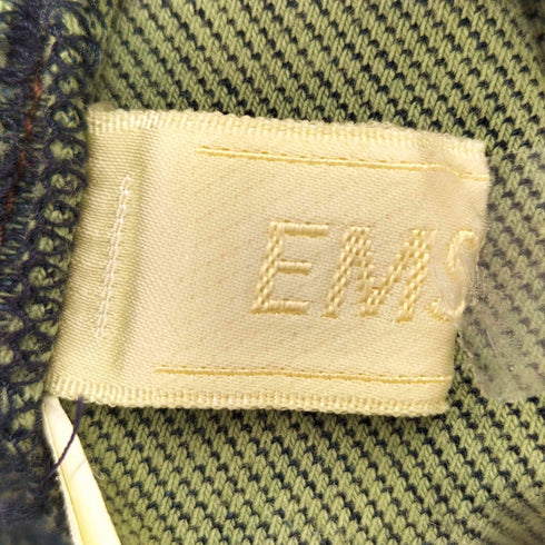 EMSENSE 00s Y2K スタッズ マルチジップ 刺繍 ウォッシュド デニムジャケット レディース 9